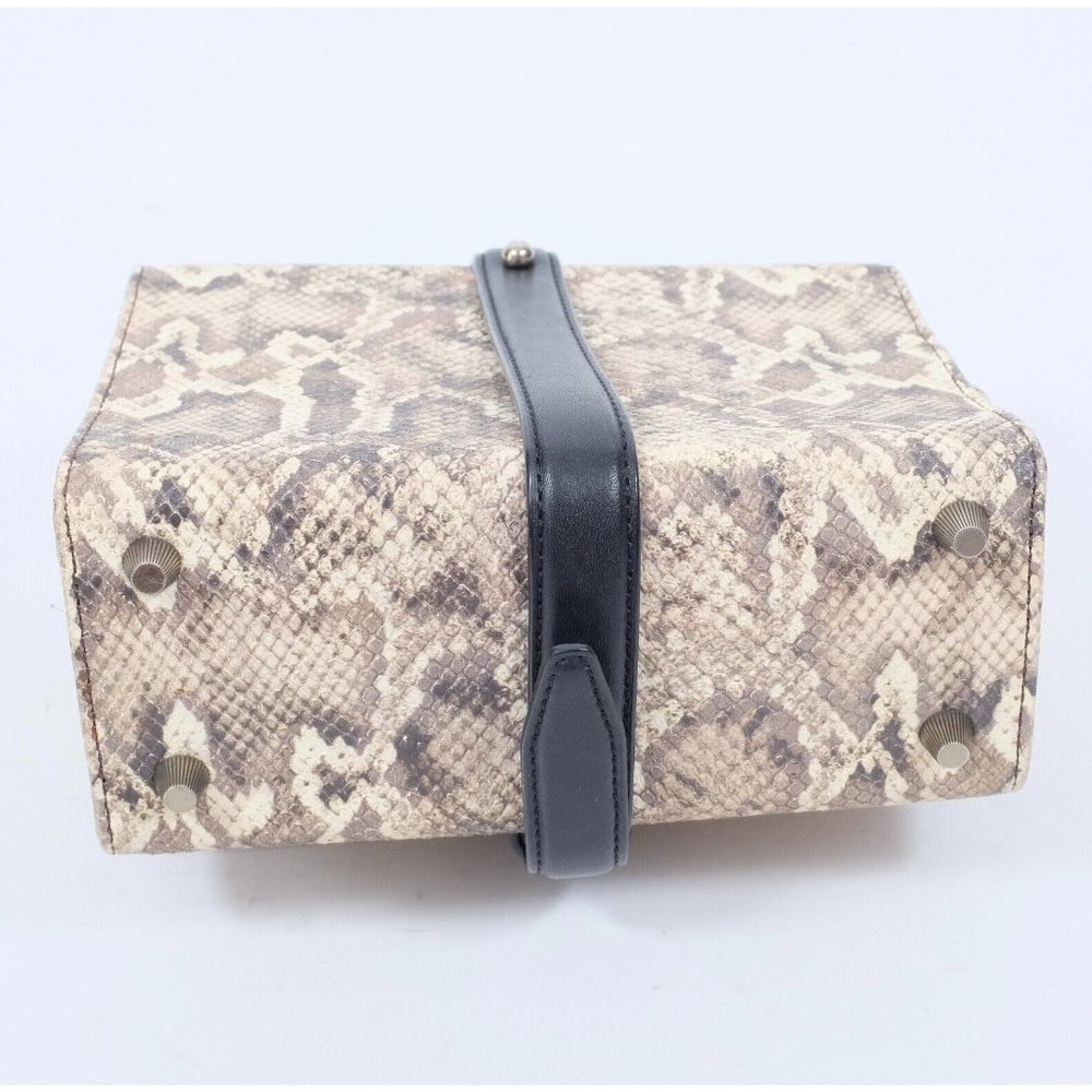 Alexander Wang Python Embossed Box Bag Black Beig… - image 7